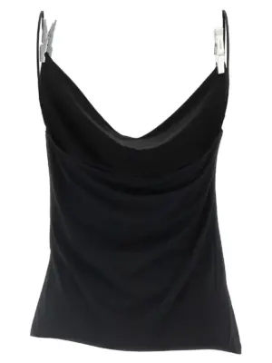 'Draped Washing Clip Gala' top COPT83F5022BLK COPERNI Black