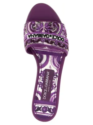 'Maiolica' embroidery slides 77% cotton