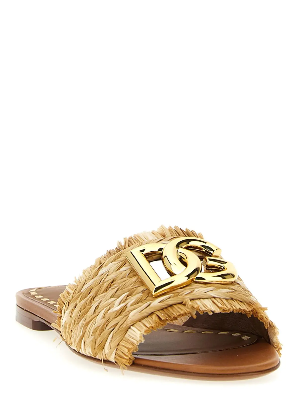 Шльопанці з рафії Raffia braid Dolce Gabbana Коричневі 2 Raffia braid slides CQ0646AN2178B218 DOLCE & GABBANA Brown