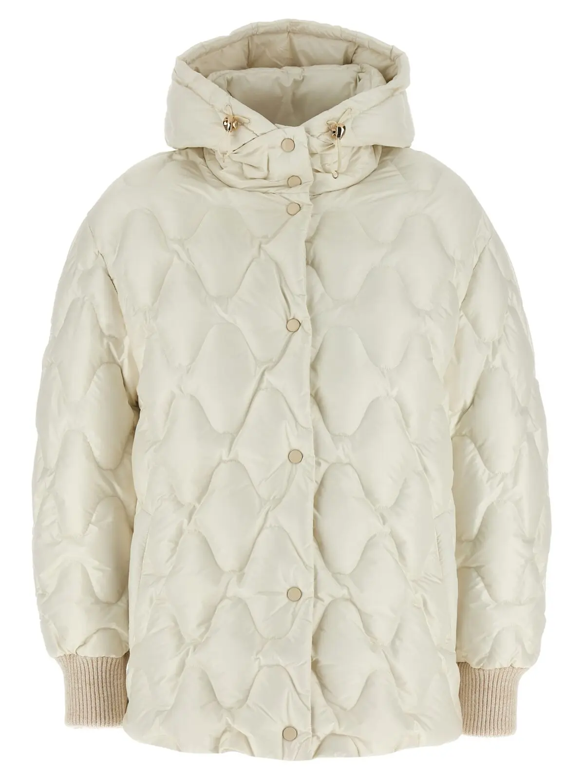 Куртка пухова з капюшоном Fabiana Filippi Біла 1 Hooded down jacket FABIANA FILIPPI White