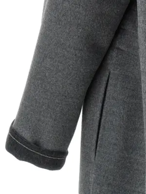 Dressing gown coat 100% virgin wool FABIANA FILIPPI Gray