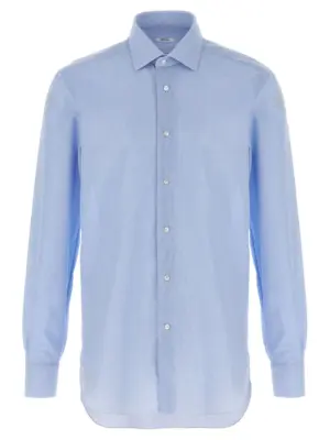 Honeycomb shirt BARBA Light Blue