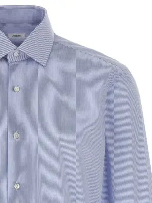 Striped shirt Man BARBA Light Blue