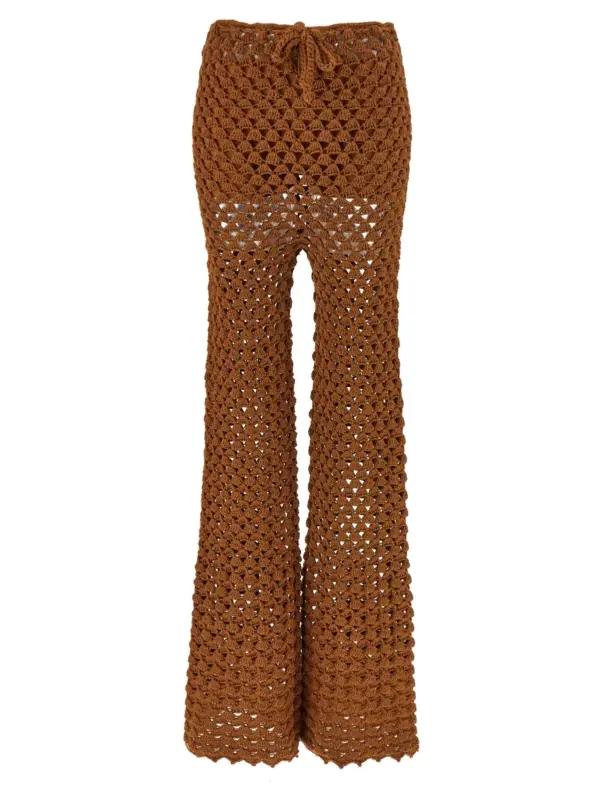 Crochet pants ERMANNO SCERVINO Brown