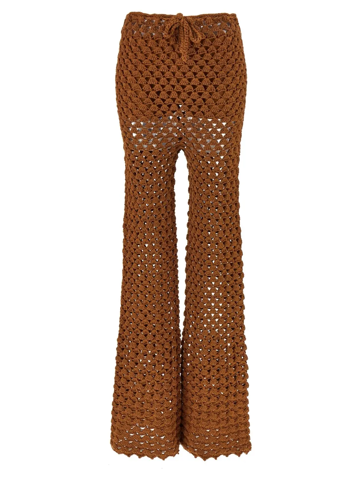 Штани Ermanno Scervino Crochet Коричневі 1 Crochet pants ERMANNO SCERVINO Brown