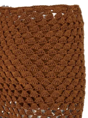 Crochet pants 100% cotton ERMANNO SCERVINO Brown
