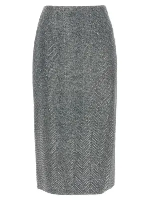 Rhinestone skirt ERMANNO SCERVINO Gray