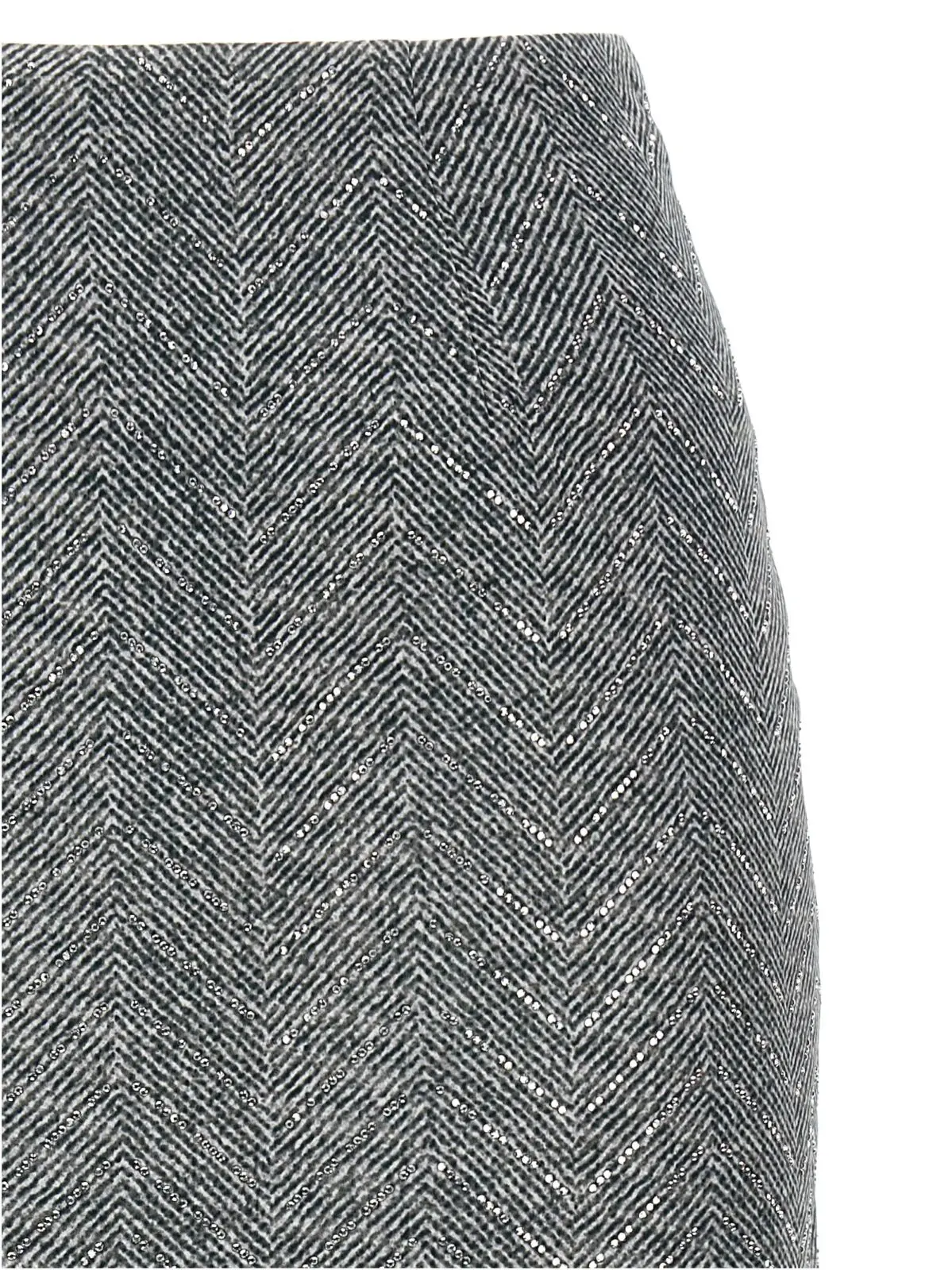 Спідниця Ermanno Scervino Rhinestone Сіра 3 Rhinestone skirt Woman ERMANNO SCERVINO Gray