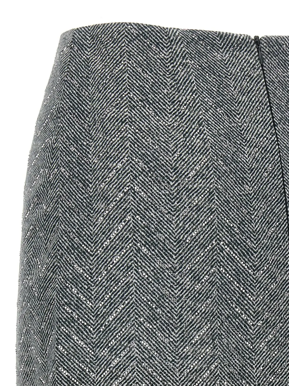 Спідниця Ermanno Scervino Rhinestone Сіра 4 Rhinestone skirt 100% silk ERMANNO SCERVINO Gray