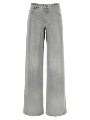 Rhinestone jeans ERMANNO SCERVINO Gray
