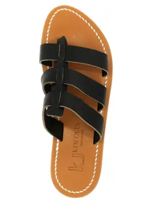 'Dolon' sandals 100% cow leather (Bos Taurus) K.JACQUES SAINT TROPEZ Black