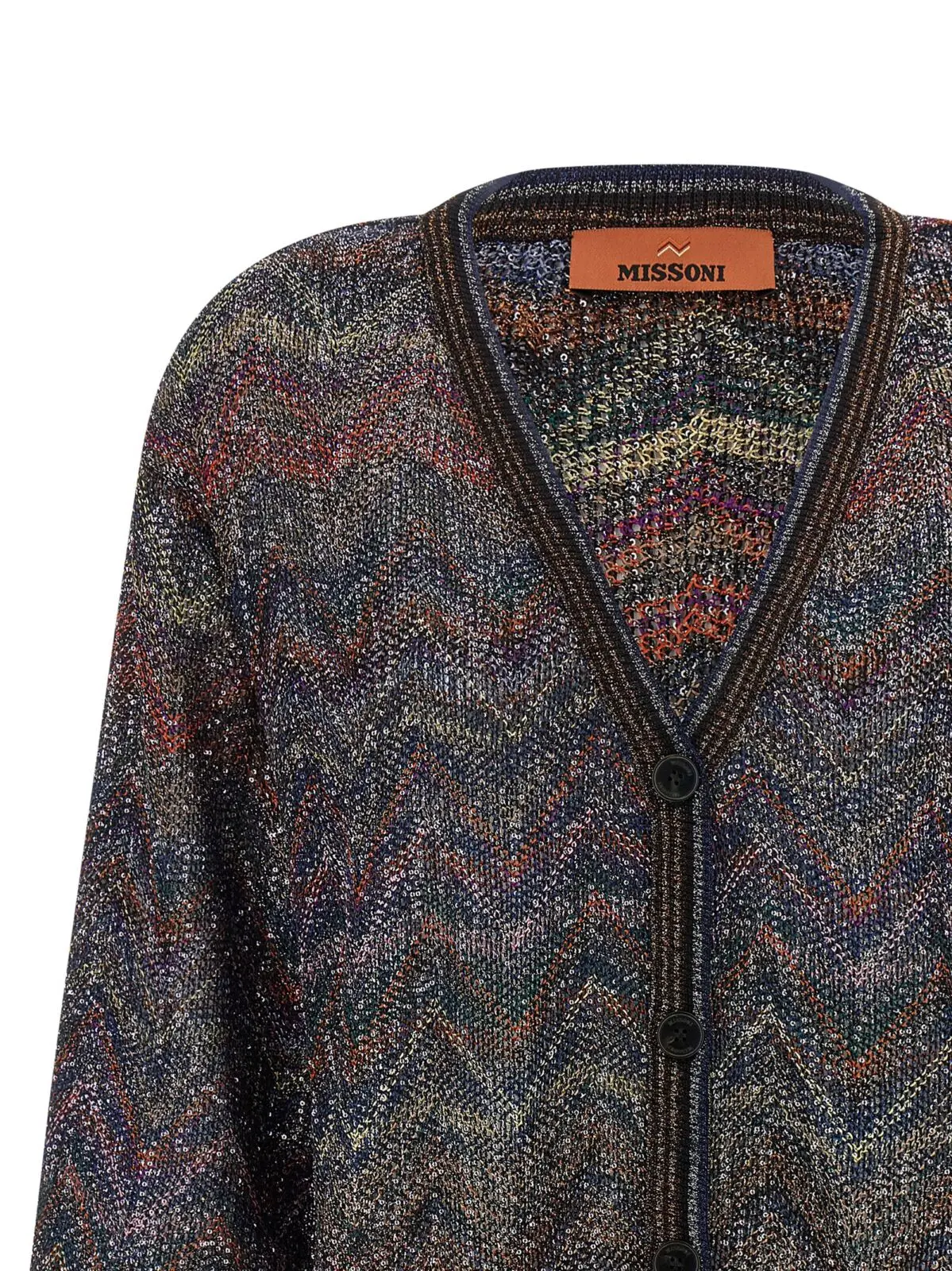Кардиган Missoni Zigzag pattern Багатокольоровий 3 Zigzag pattern cardigan Woman MISSONI Multicolor
