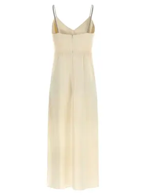 Satin dress E0219401514041 PESERICO White