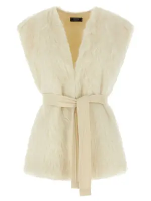 Fur vest PESERICO White