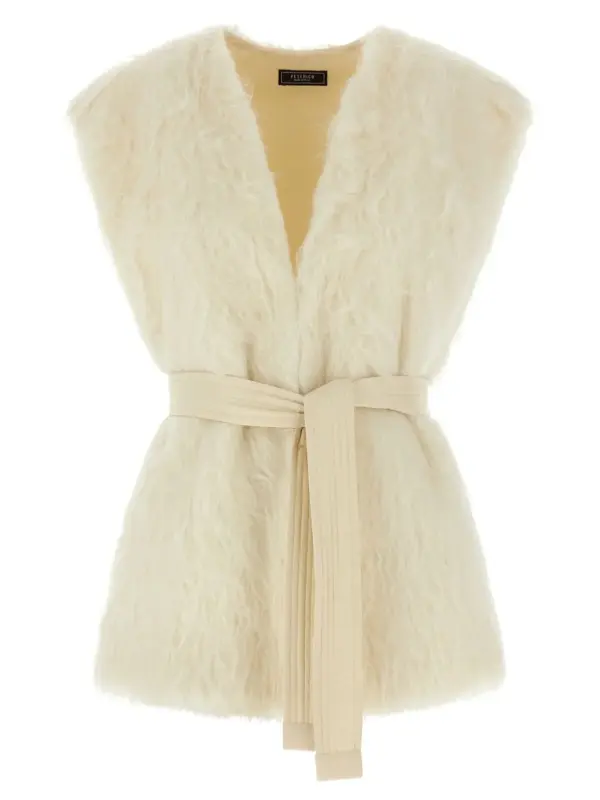 Fur vest PESERICO White