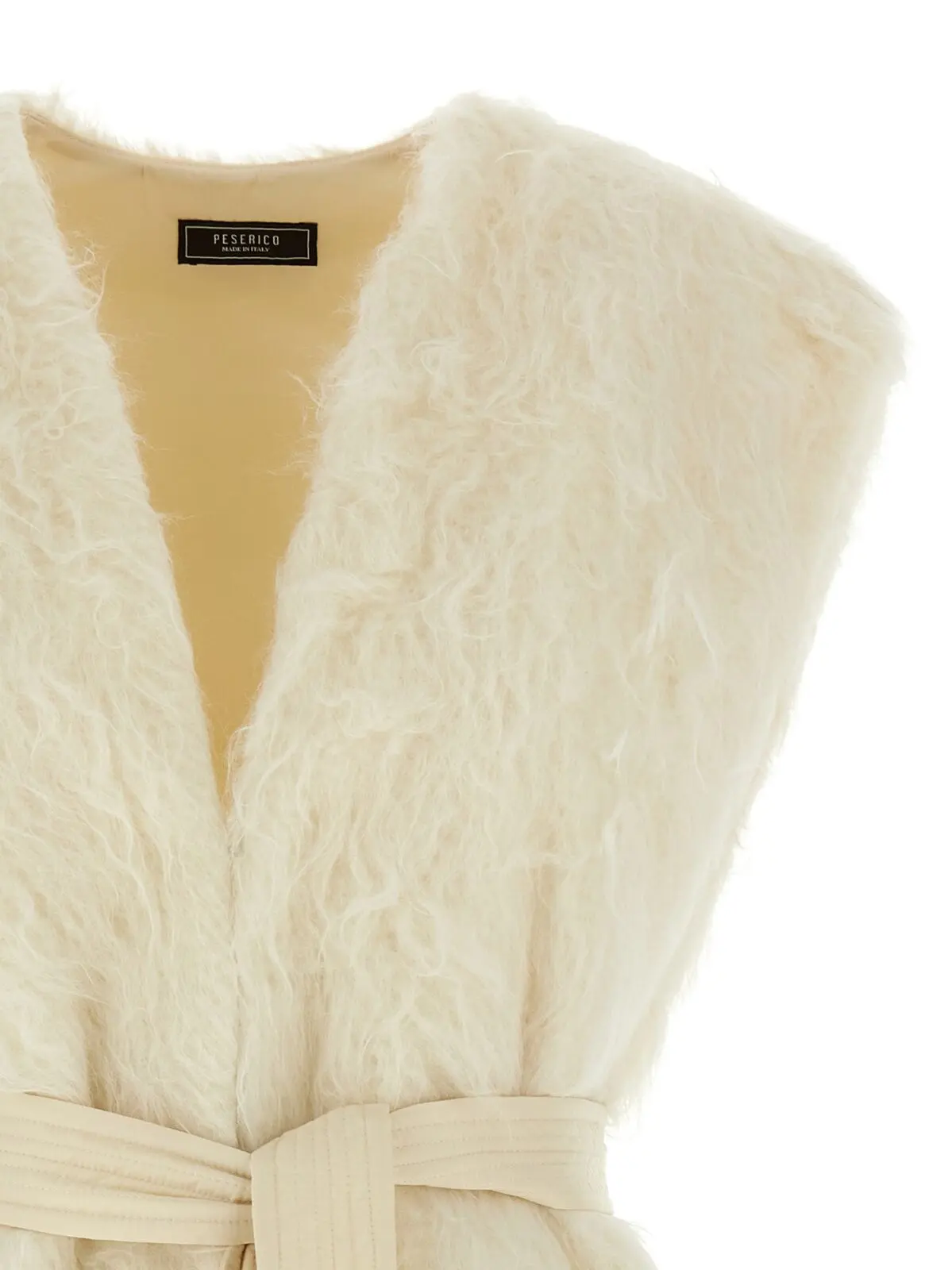 Жилет PESERICO Fur Білий 3 Fur vest Woman PESERICO White