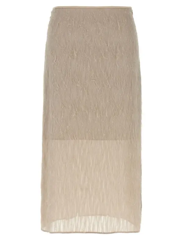 Fil coupé skirt PESERICO Gray