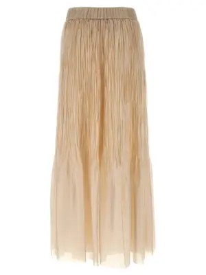 Pleated skirt E0531900P3PL002941 PESERICO Beige