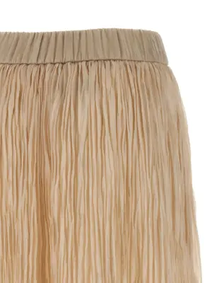 Pleated skirt 100% polyester PESERICO Beige