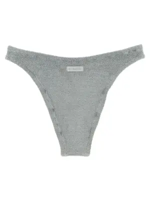 'Elise' bikini briefs ELISEWCRINKLELUREXSILVER MC2 SAINT BARTH Gray