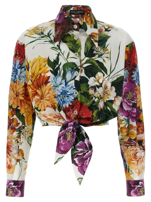 Floral crop shirt DOLCE & GABBANA Multicolor