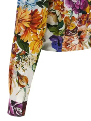 Floral crop shirt 100% cotton DOLCE & GABBANA Multicolor