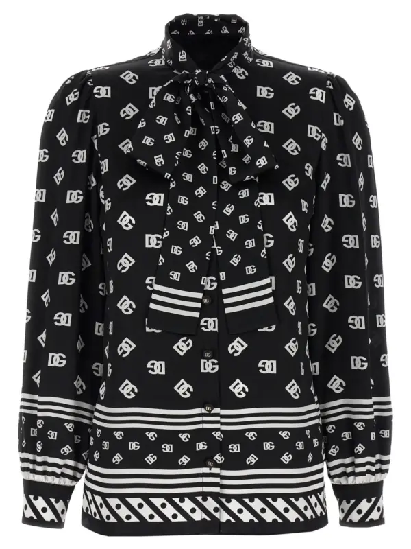 Silk shirt DOLCE & GABBANA White/Black