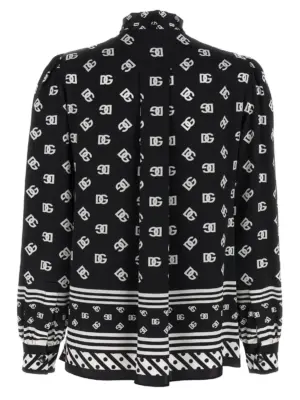 Silk shirt F5T41THI1X1HN4ZW DOLCE & GABBANA White/Black