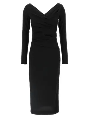 Draped dress DOLCE & GABBANA Black