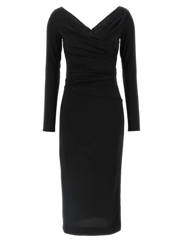 Draped dress DOLCE & GABBANA Black