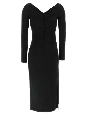 Draped dress F6TMWTFURGGN0000 DOLCE & GABBANA Black
