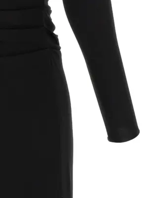 Draped dress 69% viscose 25% silk 6% elastane DOLCE & GABBANA Black