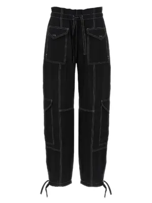 'Light Slub Pocket' pants GANNI Black