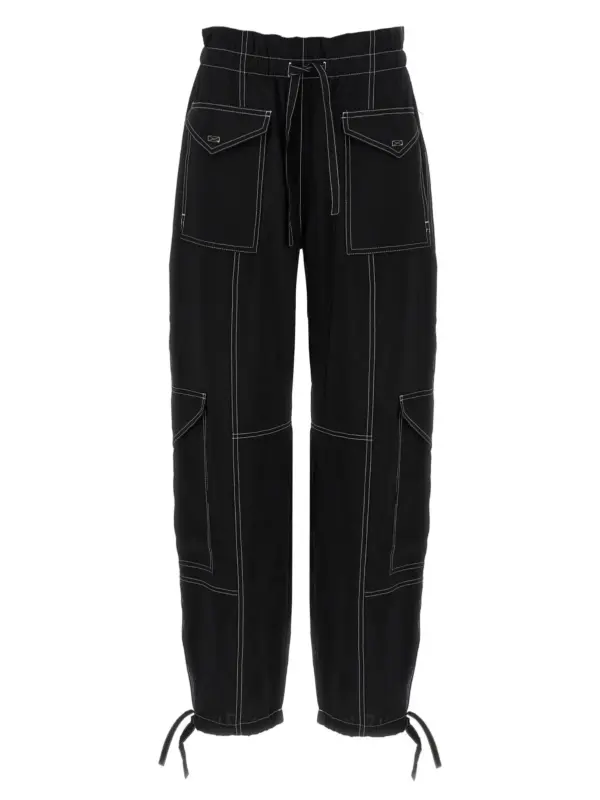 'Light Slub Pocket' pants GANNI Black