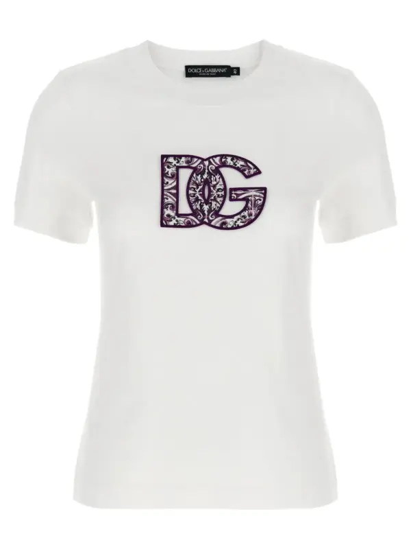 'Maiolica' logo patch t-shirt DOLCE & GABBANA White