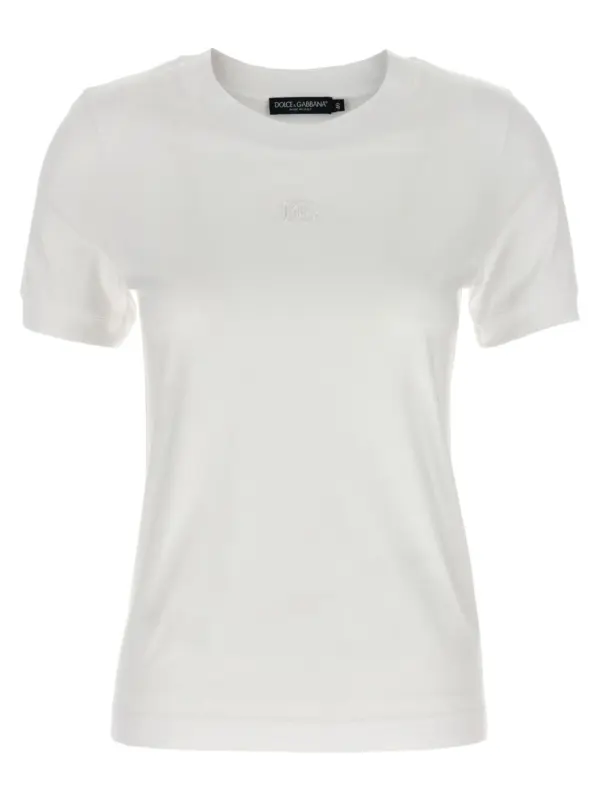 Logo embroidery t-shirt DOLCE & GABBANA White