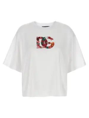 Floral logo t-shirt DOLCE & GABBANA White