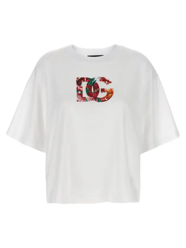 Floral logo t-shirt DOLCE & GABBANA White