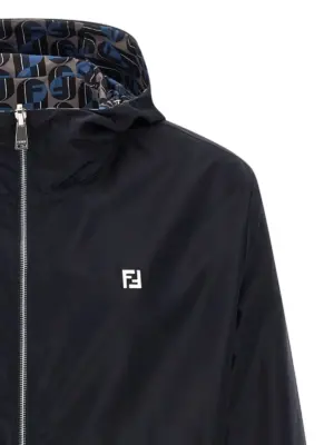 'Fendinity' reversible windbreaker 100% polyester FENDI Blue