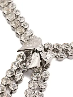 Bow crystals necklace FABA3282J00240001 ALESSANDRA RICH Silver