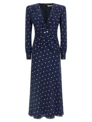 Polka dot dress ALESSANDRA RICH Blue