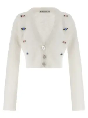 'Carded Mohair' cardigan ALESSANDRA RICH White