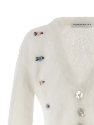 'Carded Mohair' cardigan Woman ALESSANDRA RICH White