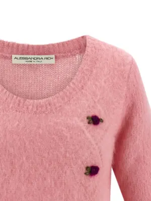 'Carded Mohair' sweater Woman ALESSANDRA RICH Pink