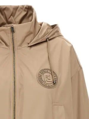 'Fendi Stamp 1925' anorak Woman FENDI Brown