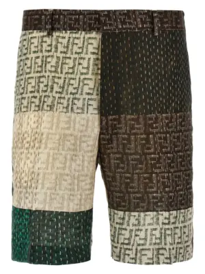 Patchwork bermuda shorts FENDI Multicolor