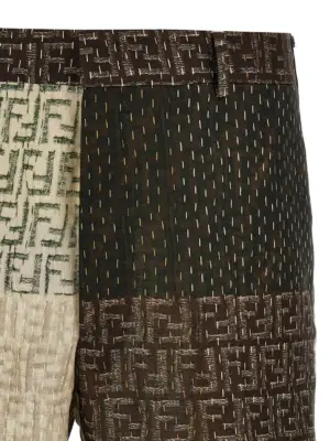Patchwork bermuda shorts Man FENDI Multicolor
