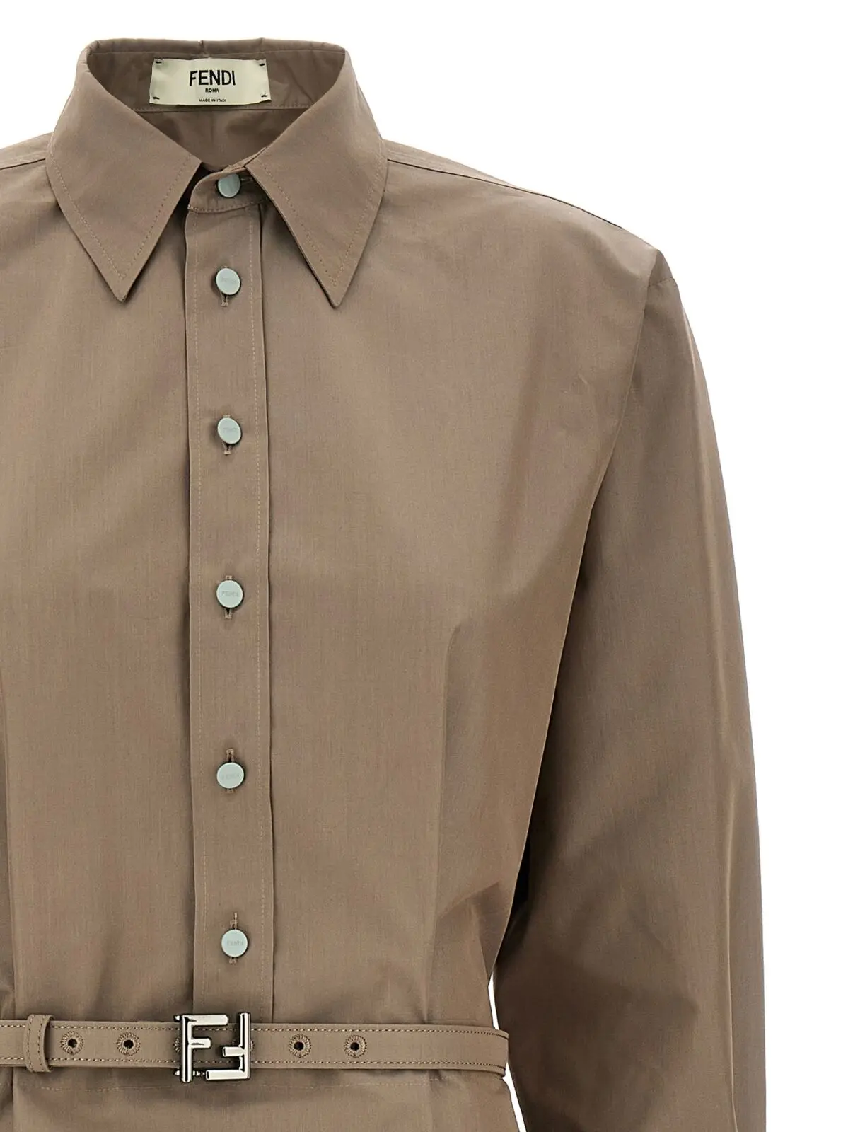 Сукня-сорочка міді Fendi Сіра 3 Chemisier midi dress Woman FENDI Gray