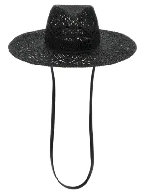 Raffia hat RUSLAN BAGINSKIY Black