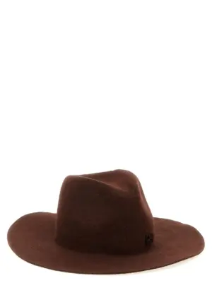 'Monogram-embellished Fedora' hat FDR09BROWN RUSLAN BAGINSKIY Brown